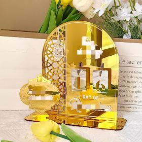 Acrylic Mirror Table Decoration Festival Countdown (Option: BT268 Gold Silver-Eid Countdown Decoration)