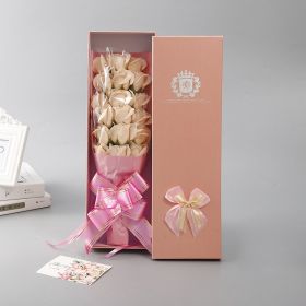 Thanksgiving Christmas Creative 18 Roses Fat Soap Bouquet Company Activity Gift For Girlfriend Birthday Gift (Option: 18 Bouquet Champagne)