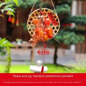 New Year Spring Festival Simulation Fruit Pendant Home Decoration (Option: Ping An Happy Persimmon)