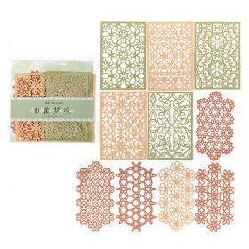 Material Paper Lace Love Series Hollow Lace Journal Decoration 10 Pieces (Option: Braimeng Land)