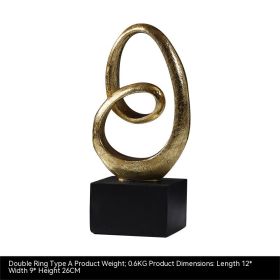 Modern Minimalist Geometric Abstract Ring Ornaments (Option: Double Ring Type A)