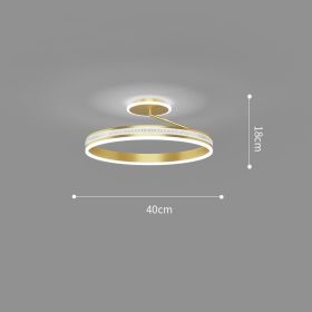 Modern And Minimalist Bedroom Ceiling Lights (Option: Gold-Infinite dimming-40cm)