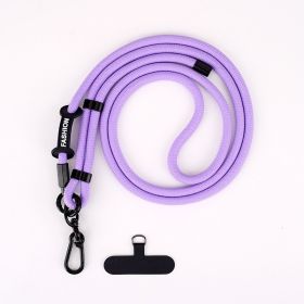 7mm Solid Color Mobile Phone Lanyard (Option: 7MM Purple Rope)