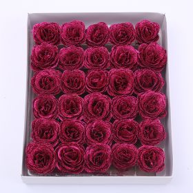 Crystal Rose Perianth Fake Bouquet Material (Option: Rose Red 30PCs)