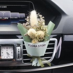 Fashion Creative Dried Flowers Decorative Car Female Motor Air Outlet Fragran (Option: Forest)