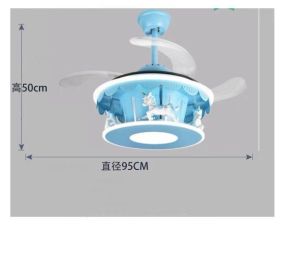 Children's Bedroom Light Rotating Girl's Room Overhead Light (Color: Blue)