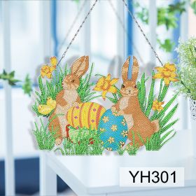 New Easter Bunny Series Decorative Ring Hanging Painting DIY Diamond Painting (Option: YH301)