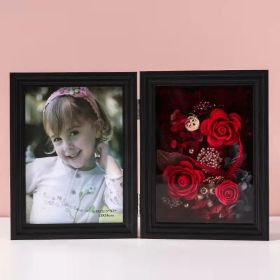 Photo Frame Women Valentine's Day (Option: Red Flower And Red Background)