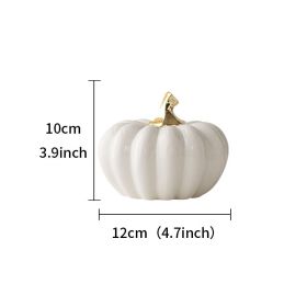 Pumpkin Simple Modern Desktop Entrance Decoration Ornaments (Option: White Kingdee Pumpkin Short)