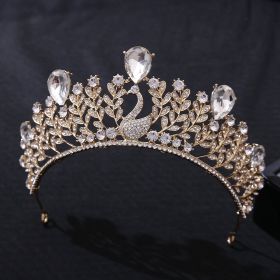 European And American Style Baroque Bridal Headdress (Option: KC Gold White Diamond)