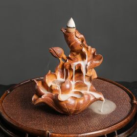 Resin Backflow Sandalwood Stove Home Decoration (Option: Resin Antique Lotus)