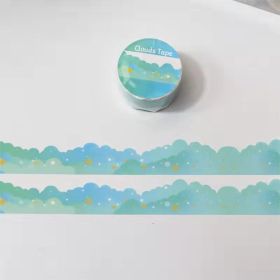 Journal Book Decorative Landscaping Stickers And Paper Adhesive Tape Japanese Decorative XINGX Cloud Scene Gradient Color Tape (Option: No 3)