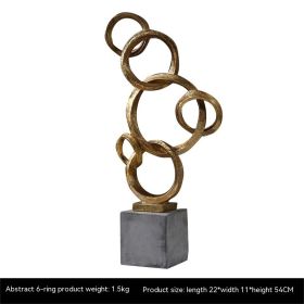 Modern Minimalist Geometric Abstract Ring Ornaments (Option: Six Rings)