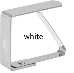 Stainless Steel Table Cloth Clip (Option: 5X4CM White)