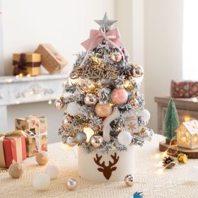 Home Fashion Flocking Christmas Decoration (Option: 60cm Snow Tree Pink)