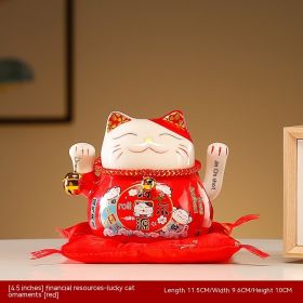 Ceramic Waving Paws Fortune Cat Ornaments (Option: Yellow Cat)