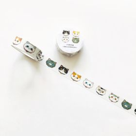 Cute Cat And Paper Adhesive Tape Decorative Tapes Girl Cute Collage Basic Journal Decoration Notebook 6 Models (Option: Big Eyes Cute Cat)