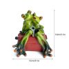 NORTHEUINS Resin Leggy Couple Frog Figurine Modern Creative Wedding Animal Statue for Interior Home Desktop Decor Accessories