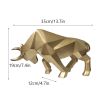 NORTHEUINS 35cm Resin OX Figurines for Interior Wall Street Bull Wealth Statue Home Living Room Office Mascot Desktop Decoration