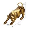 NORTHEUINS Resin Wall Street Bull Figurine Cattle OX Statue Market Miam Bull Home Feng Shui Art Official Desktop Decor Sculpture