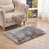 1pc, Wool Carpet Long Fur Carpet Indoor Living Room Floor Mat 23.62*35.43inch Acrylic 80% Polyester 20% Suede Fleece Bottom Long Fur Carpet