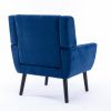 Modern Soft Velvet Material Ergonomics Accent Chair Living Room Chair Bedroom Chair Home Chair With Black Legs For Indoor Home