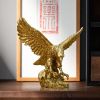 NORTHEUINS American Resin Golden Eagle Statue Art Animal Model Collection Ornament Home Office Desktop Feng Shui Decor Figurines