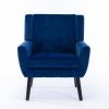 Modern Soft Velvet Material Ergonomics Accent Chair Living Room Chair Bedroom Chair Home Chair With Black Legs For Indoor Home