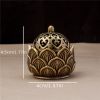 1pc Hollow Lotus Incense Burner Hollow Incense Serving Tea Table Ornament Mini Incense Burner