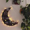 Wooden Wall Shelf Home Decoration Organizer Moon Butterfly Cat Bedroom Room Decor Storage Rack Wall-mount Display Stand Shelves