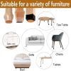 16PCS Silicone Chair Leg Caps with Felt Anti-slip Furniture Leg Cover for Floors From Scratches and Noise Protectors Foot Pad