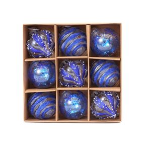 Creative Design Exquisite Christmas Ball  Christmas Decoration (Option: Blue-8cm)