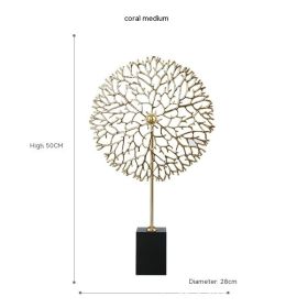 European Entry Lux Metal Sea Tree Coral Decoration Living Room Entrance Crafts Display (Option: Medium Size)