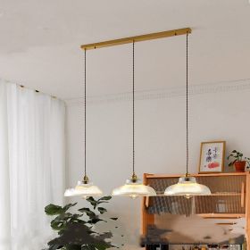 Japanese Vintage Restaurant Bar Chandelier Nordic Brass Glass Lamps (Option: StyleC-Three)