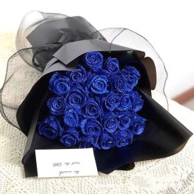 Personalized Valentine's Day Bridal Bouquet Preserved Fresh Flower (Option: Blue-1 Flower)