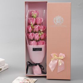 Thanksgiving Christmas Creative 18 Roses Fat Soap Bouquet Company Activity Gift For Girlfriend Birthday Gift (Option: 11 Bouquet Pink)