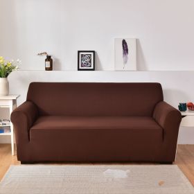 Sofa Cover All-inclusive Non-slip Sofa Slipcover Fabric Craft General (Option: Coffee-Three)